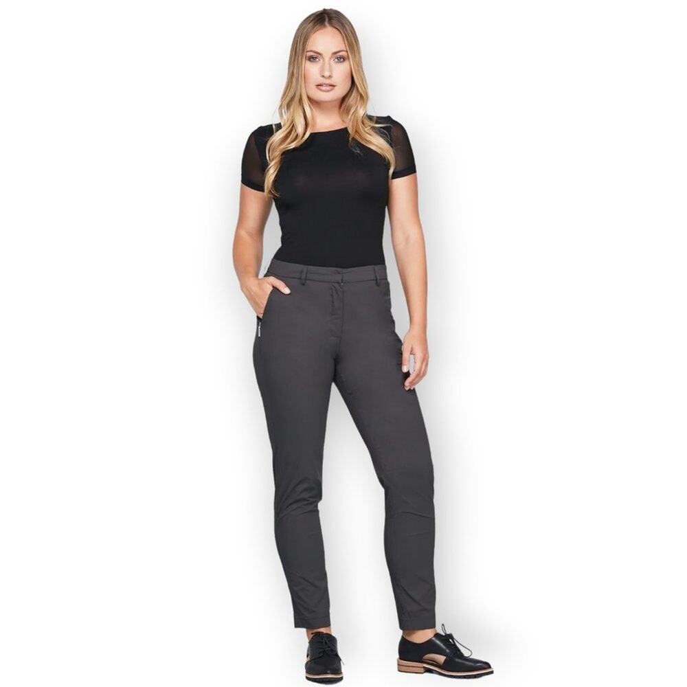 Anatomie Thea High Rise Slim Straight Travel Pant SIZE M Gray 30x30 Golf NWT